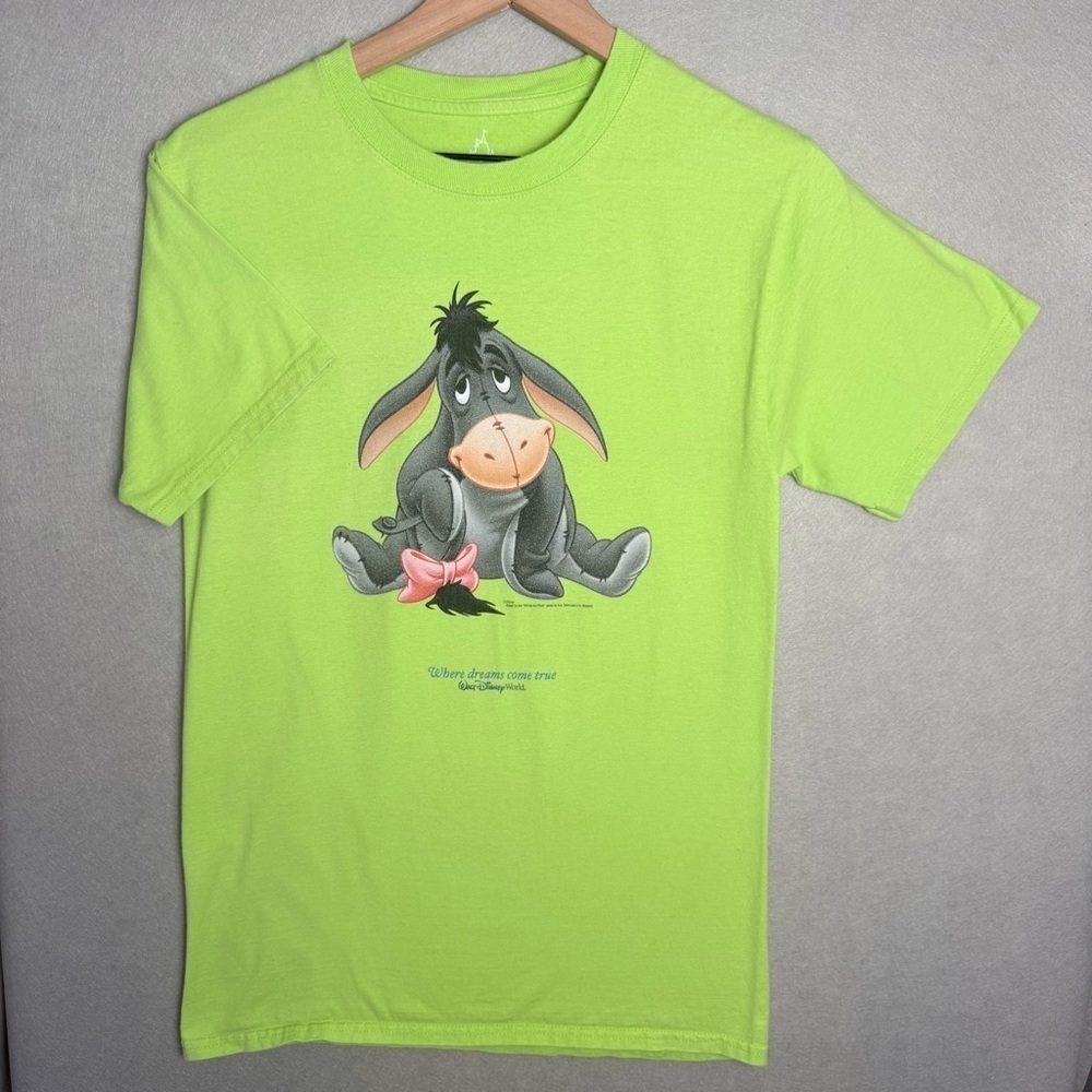 Disneyland Resort Walt Disney World By Hanes Eeyore Green Graphic T-Shirt size S
